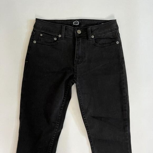 RVCA Juniors Dayley Cone Denim Mid Rise Skinny Jeans Sz 26 - Picture 5 of 10